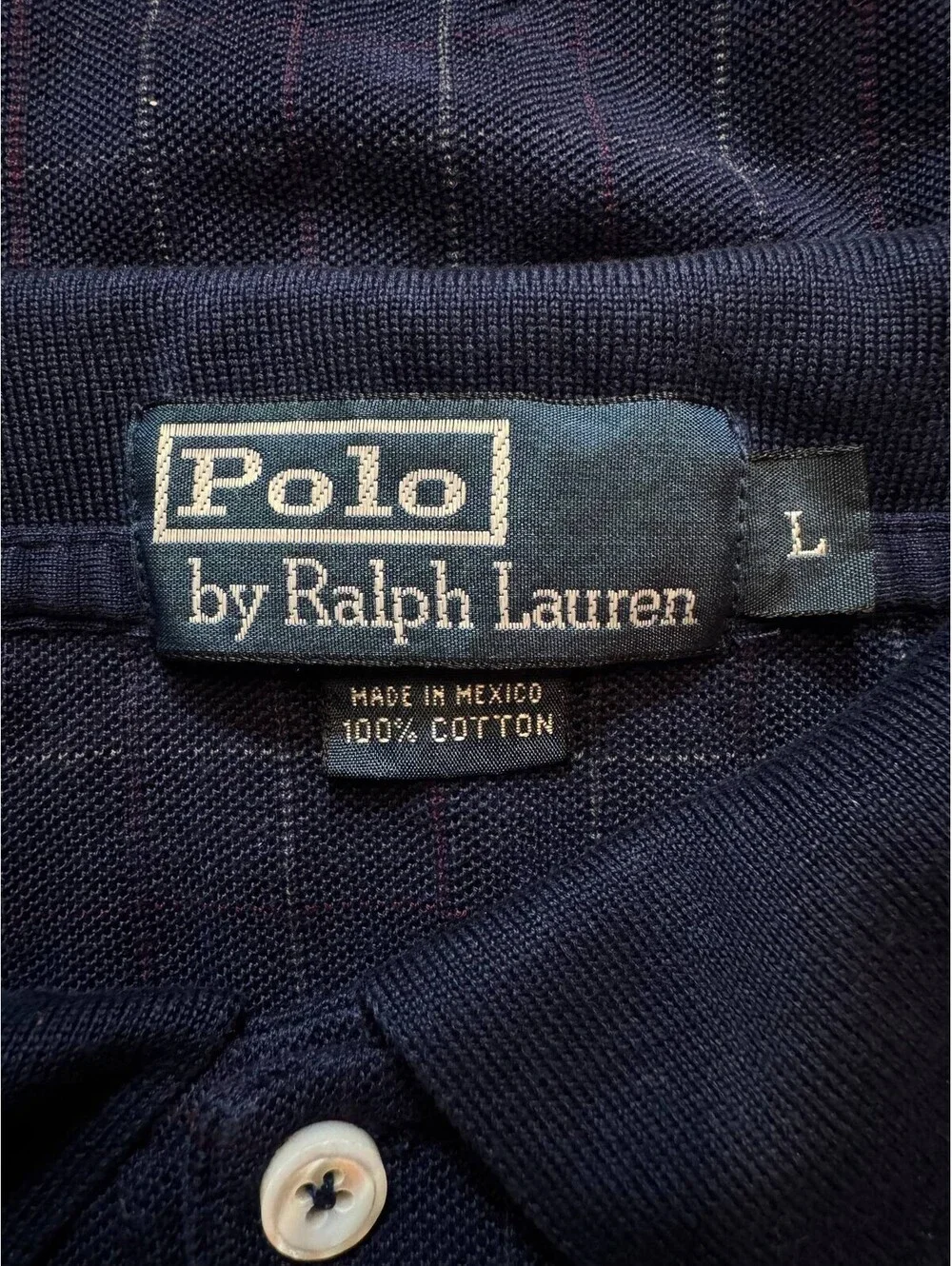 Polo Ralph Lauren Lot of 2 Mens Cotton Shirt Size L Blue Long Sleeve Pre-Owned